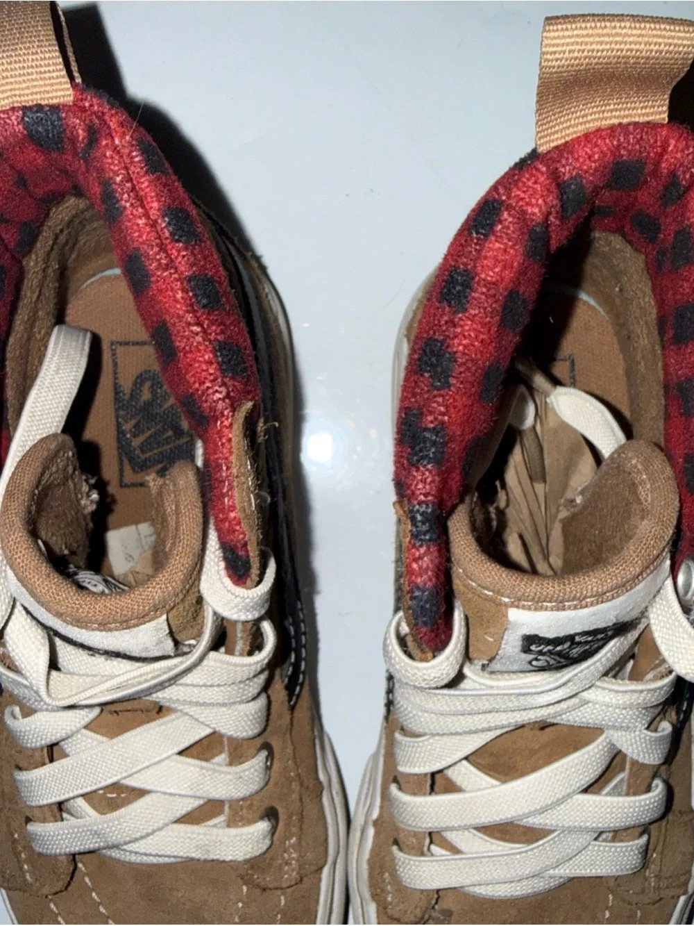 Vans Sk8-Hi MTE-1 Plaid Brown Youth 2.0 See Pics